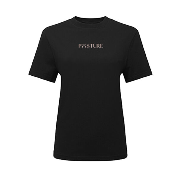 Oversized Boxy T-shirt with logo - Black Thumbnail